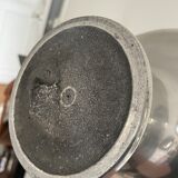 Large space age stainless steel vase, vintage seventies design 1970