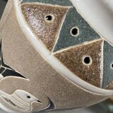 Vase with parakeets 50s