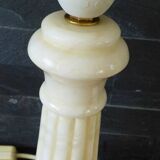 Set of 2 off-white alabaster lamp bases