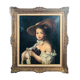 Painting: Oil on canvas: Portrait of a young woman