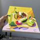 Modern still life, oil on canvas, fruit
