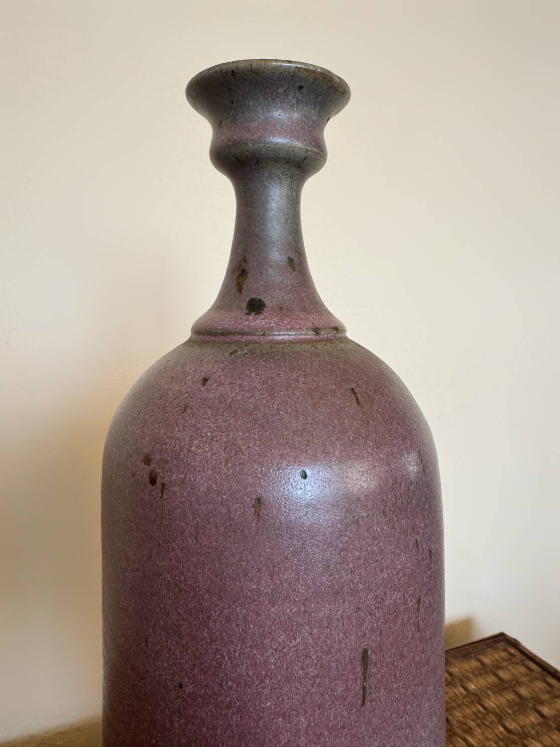 Christian Deville purple stoneware vase