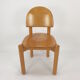 Set of 4 oak wood dining chairs, 1980s