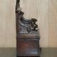 Banc Monks Antique Sculpté Lion Griffon 1860 avec Rangement