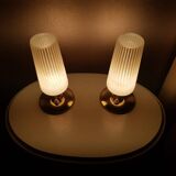 Ensemble de 2 lumières de table en laiton années 60 Allemagne
