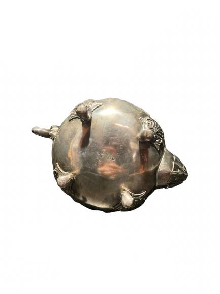 Silver-plated metal teapot