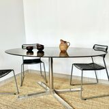 Glass dining table, 1970s