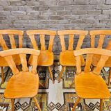 Series of 6 bistrot chairs year 1970