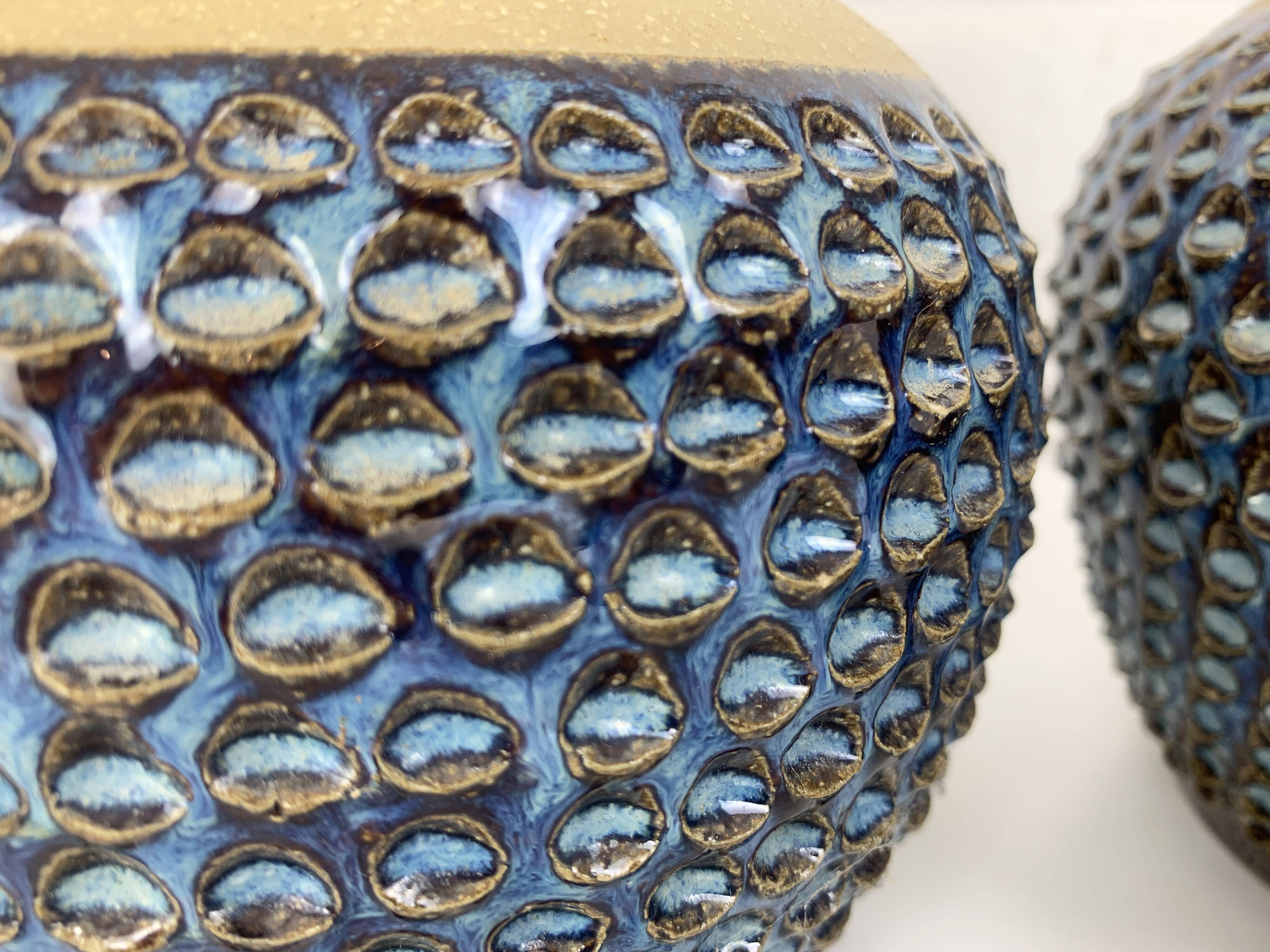 Pair of Einar Johansen ceramic table lamps, Soholm, Denmark, 1960s