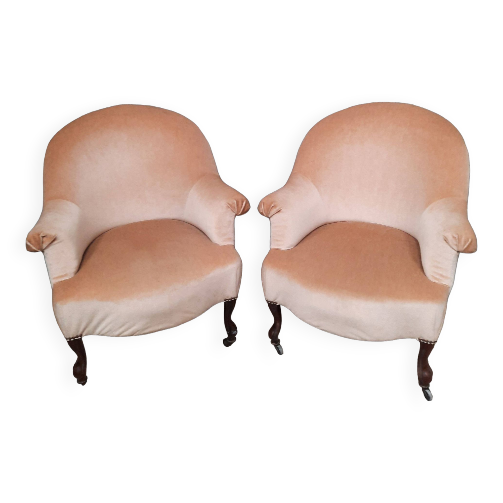Paire de fauteuils crapauds