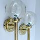 Pair Vintage Scandinavian Glass Wall Lights
