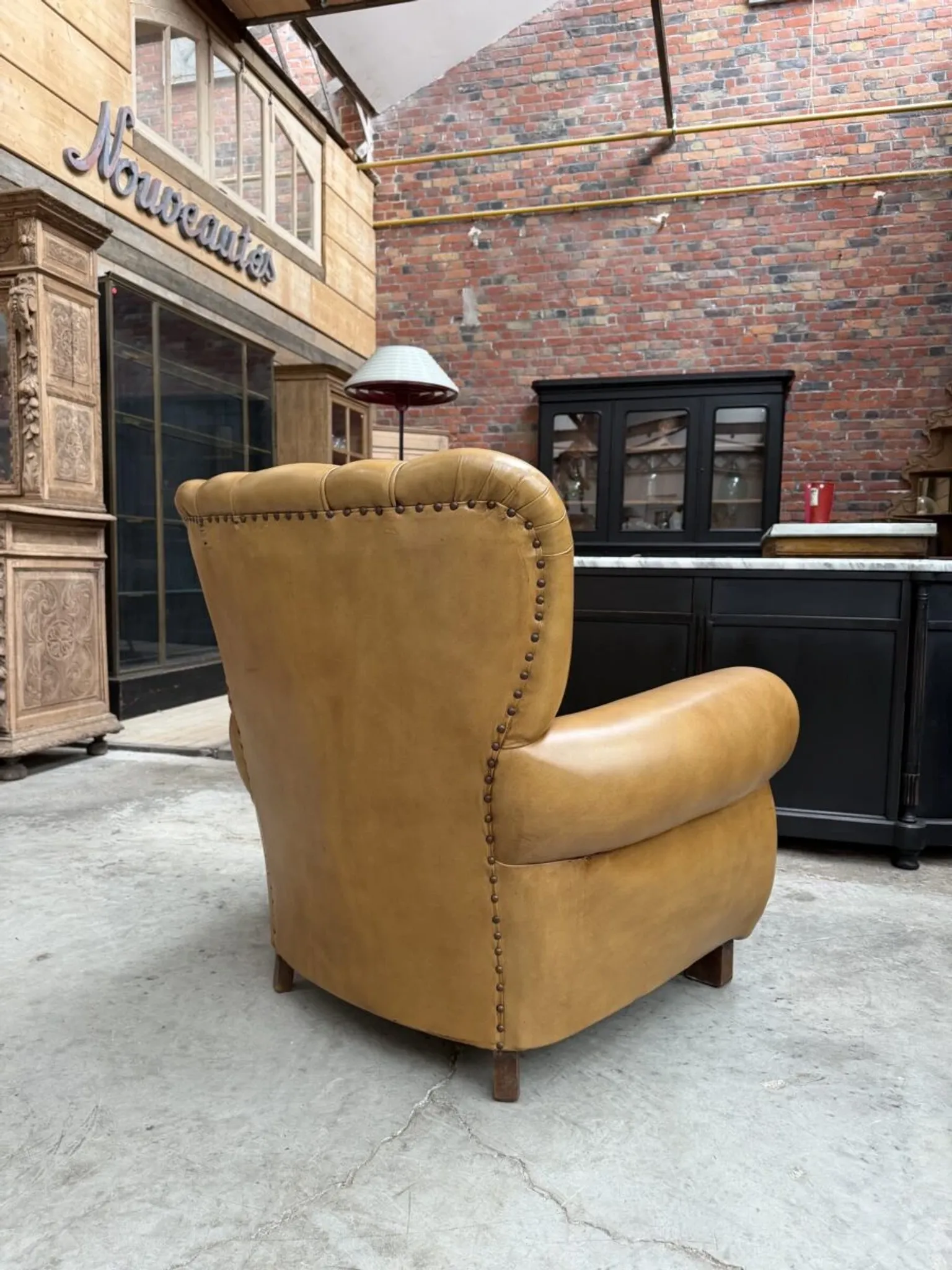 1950s leather armchair