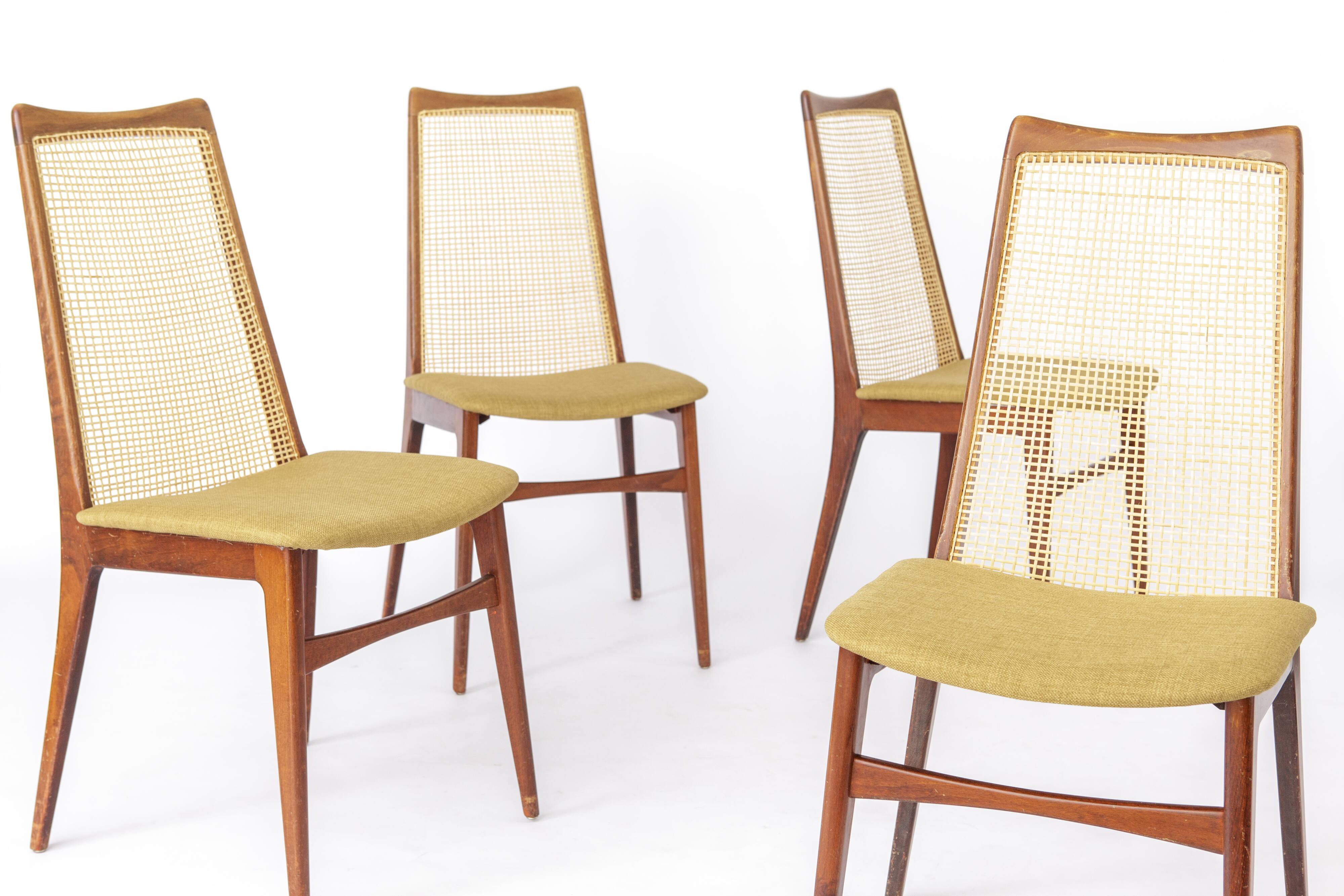 Set 4 Dining Chairs 1960s by Wilhelm Benze GmbH, Germany