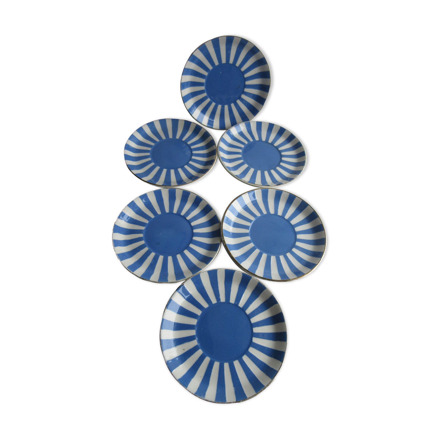 6 bread plates, model Fox Trott Sarreguemines