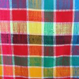 Haïk Berber blanket with multi-colored checks
