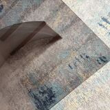 Brushed steel coffee table space age