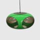 Massive Belgium Space Age UFO Lamp, Green Mid-Century Modern Lighting