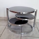 Round coffee table with 3 tiers, 1970s-80s