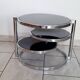 Table basse ronde à 3 plateaux années 70-80