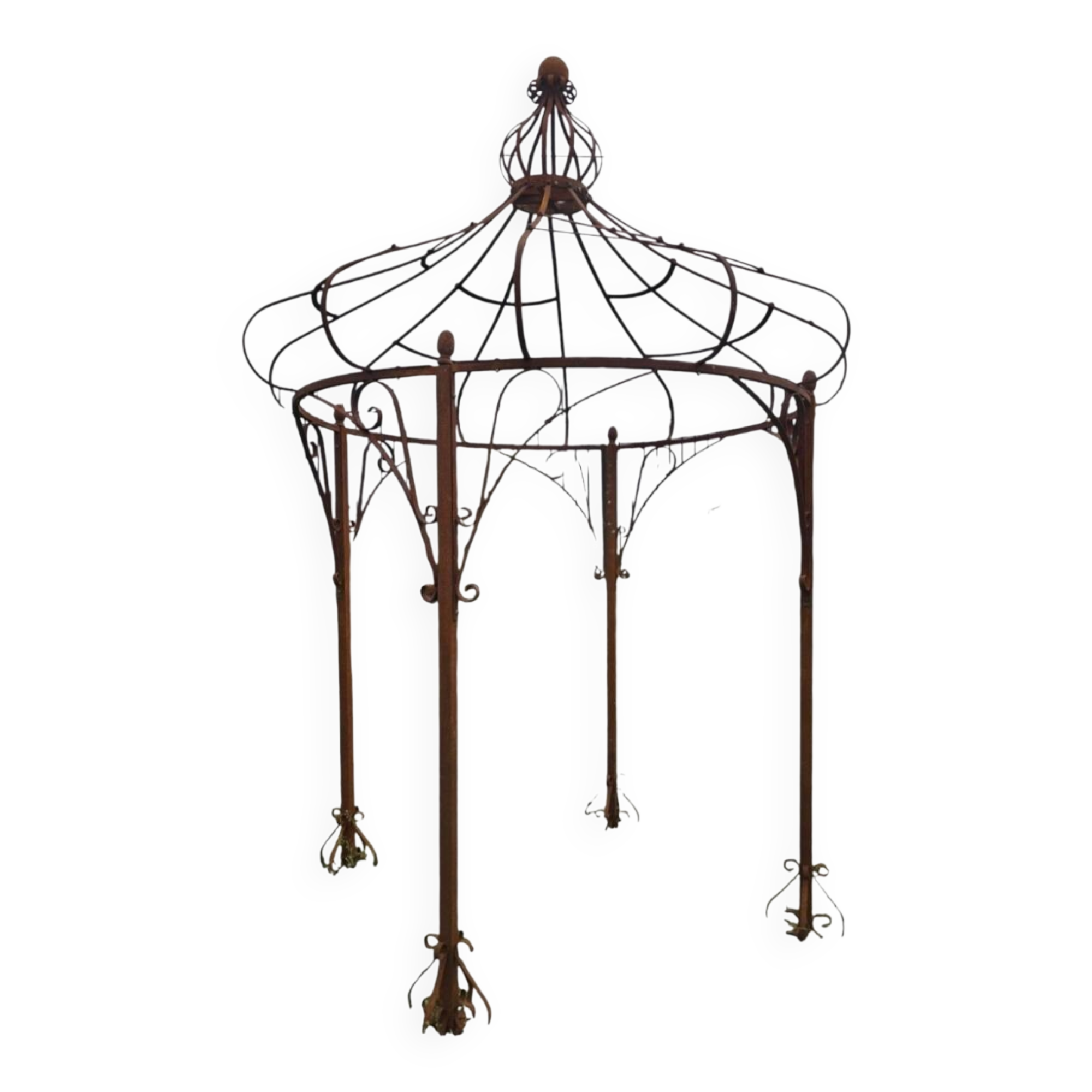 Gloriette, arbour, wrought iron pergola