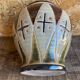 Vintage Polychrome Glazed Stoneware Vase #D961