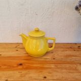 Cafetière en céramique jaune vintage