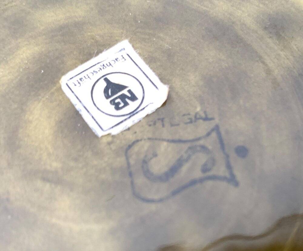 Vintage ceramic bowl with fish pattern by Secla, 1970s.