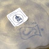 Vintage ceramic bowl with fish pattern by Secla, 1970s.