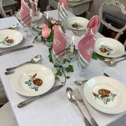 6 old Digoin soup plates