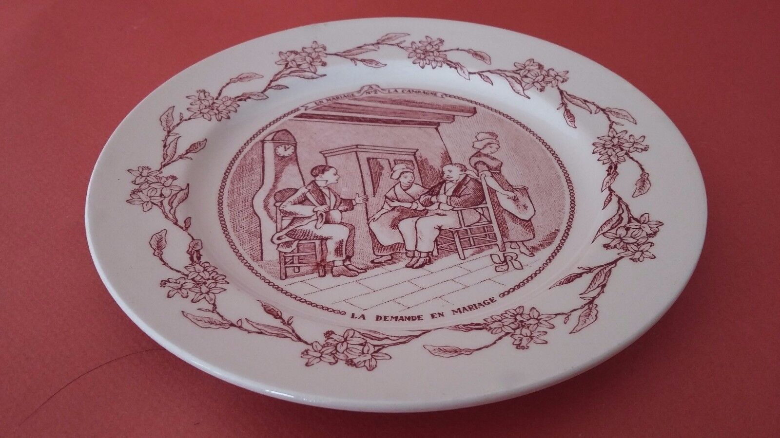 Talking plate with theme series the wedding in the countryside