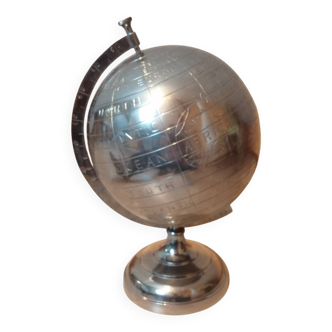 Silver plated world map