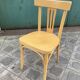 Set of 10 bistro chairs in light beech.