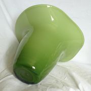 Villeroy & Boch designer vase glass lined white and green vintage 1970-80