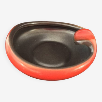 Orange and black ashtray - 60s-70s