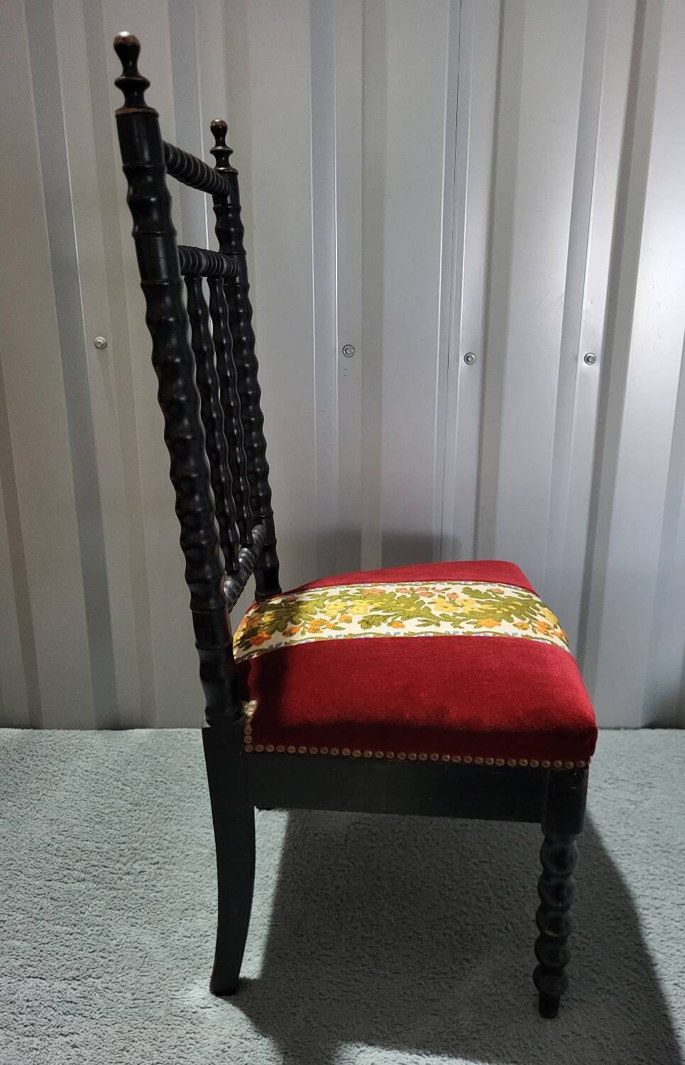 Napoleon III style wooden low chair in very good condition