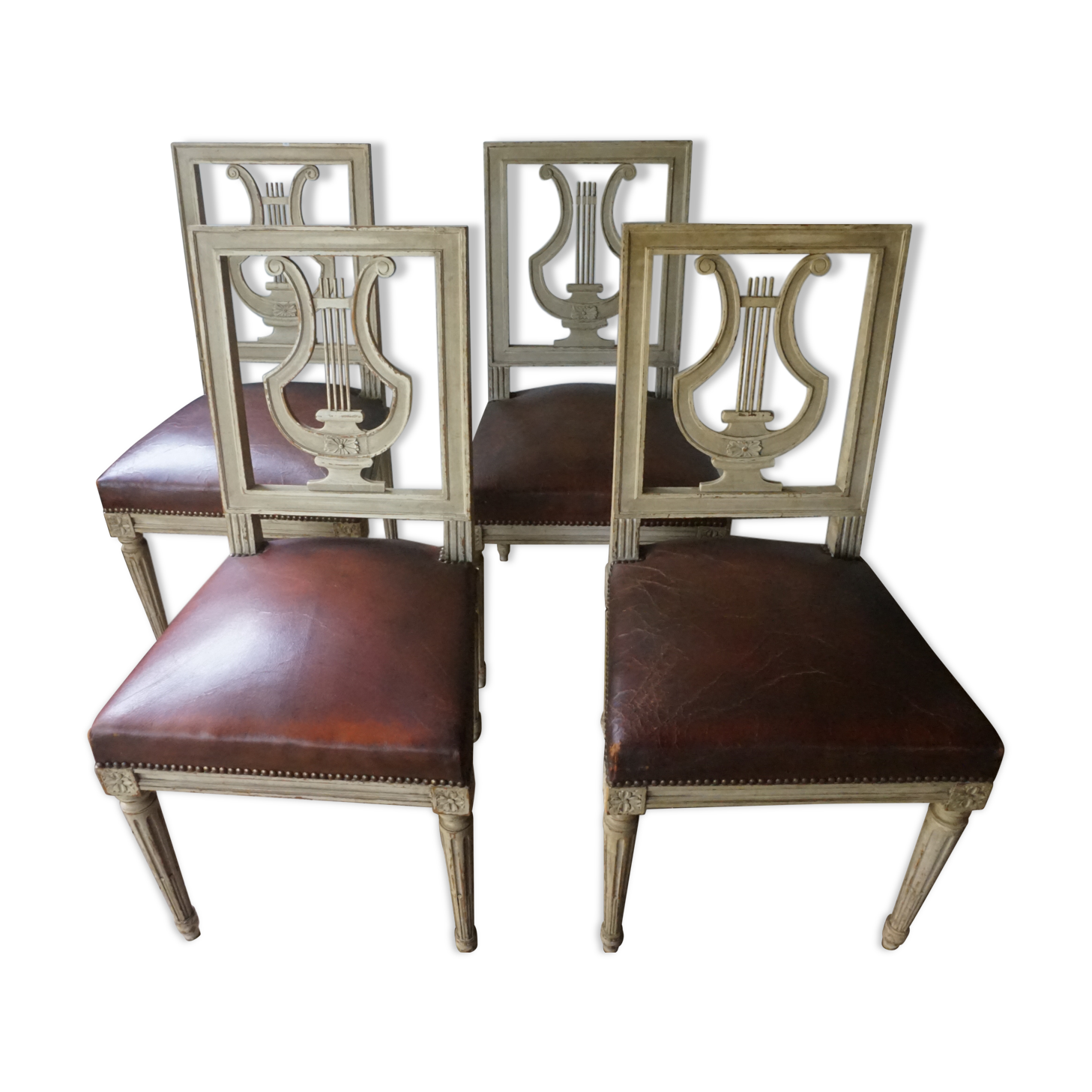 Suite de 4 chaises « lyre »