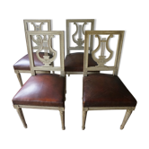 Suite de 4 chaises « lyre »