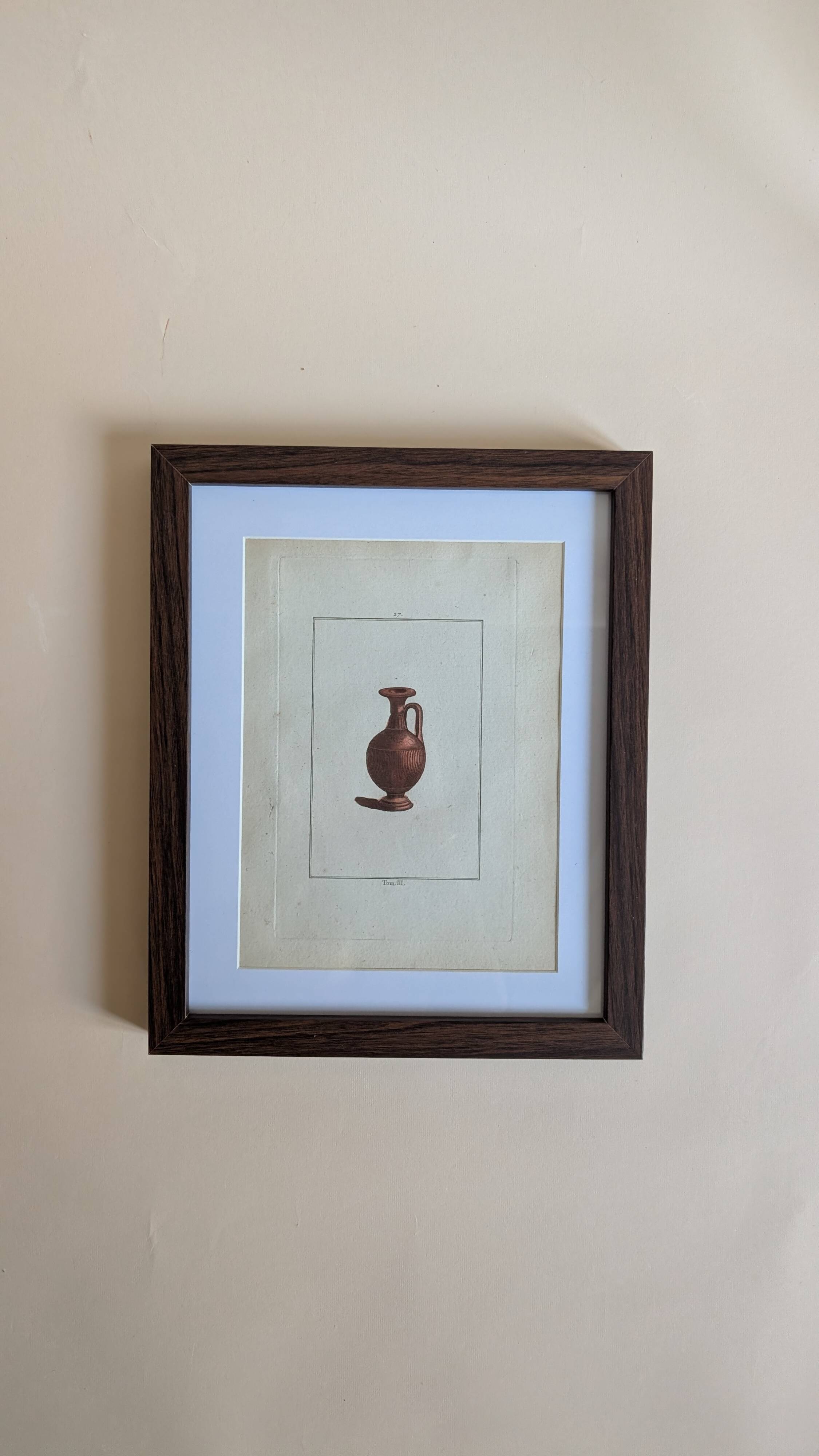 Ancient antique pottery engraving