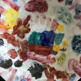 Decorative plate with abstract painting