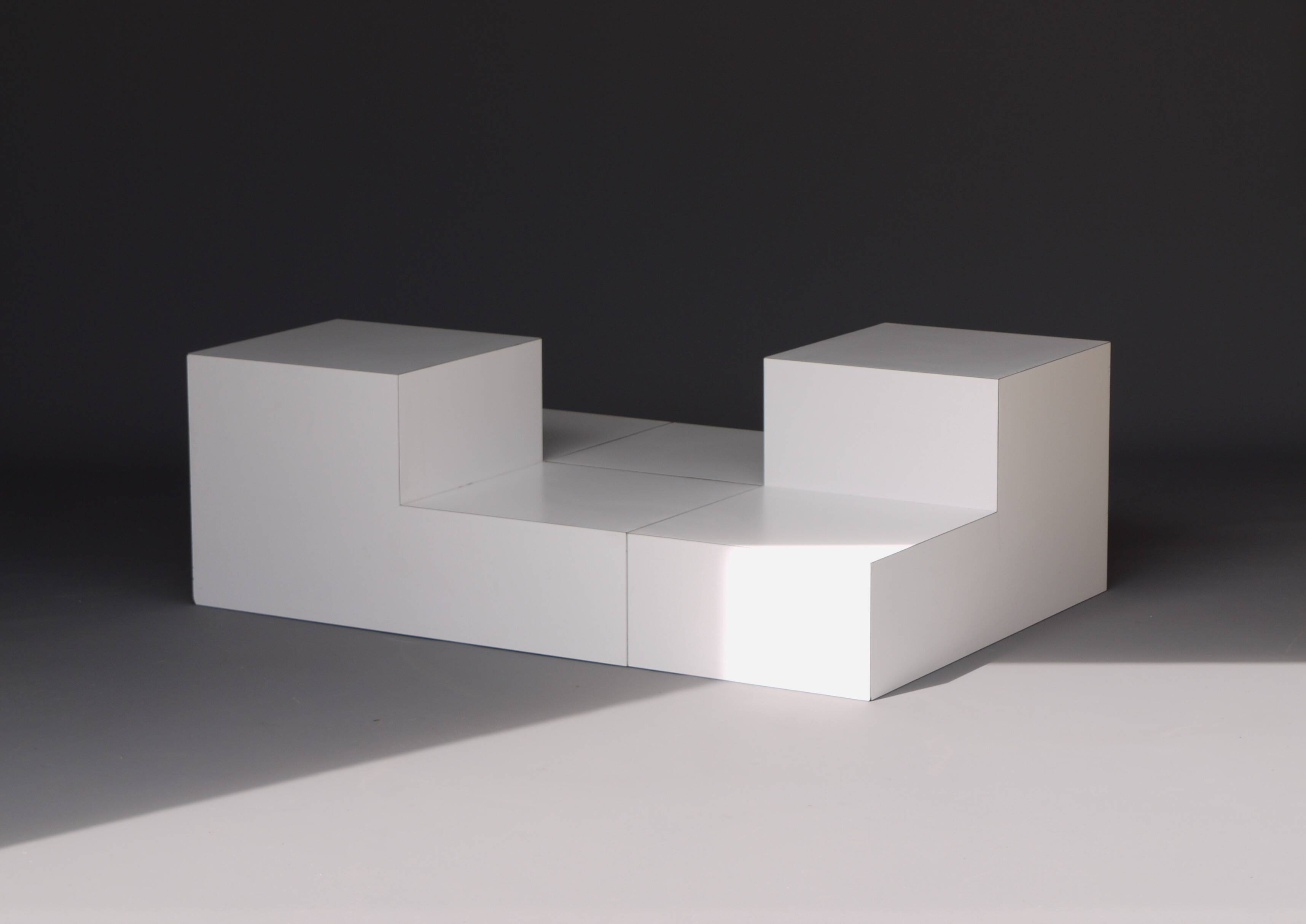 Table basse sculpturale minimaliste, années 1980