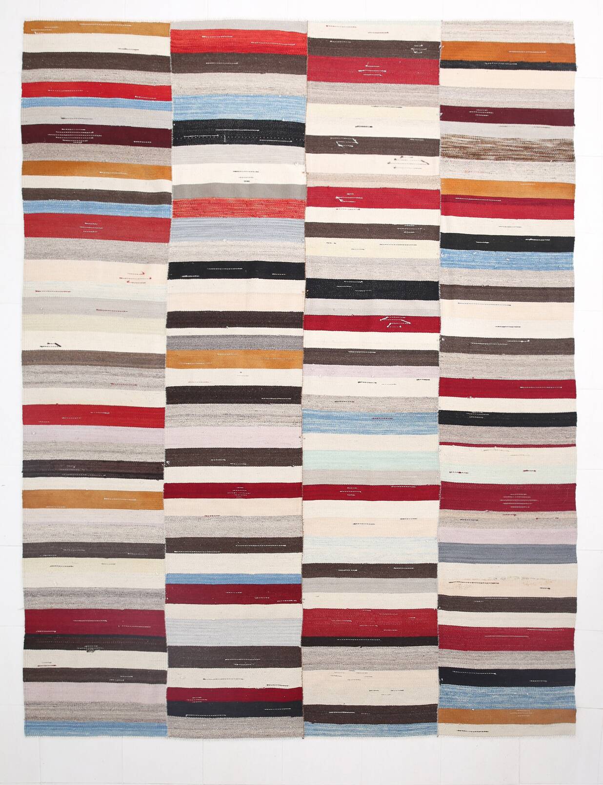Mid Century Modern Multicolor Kilim Rug, 272x367Cm
