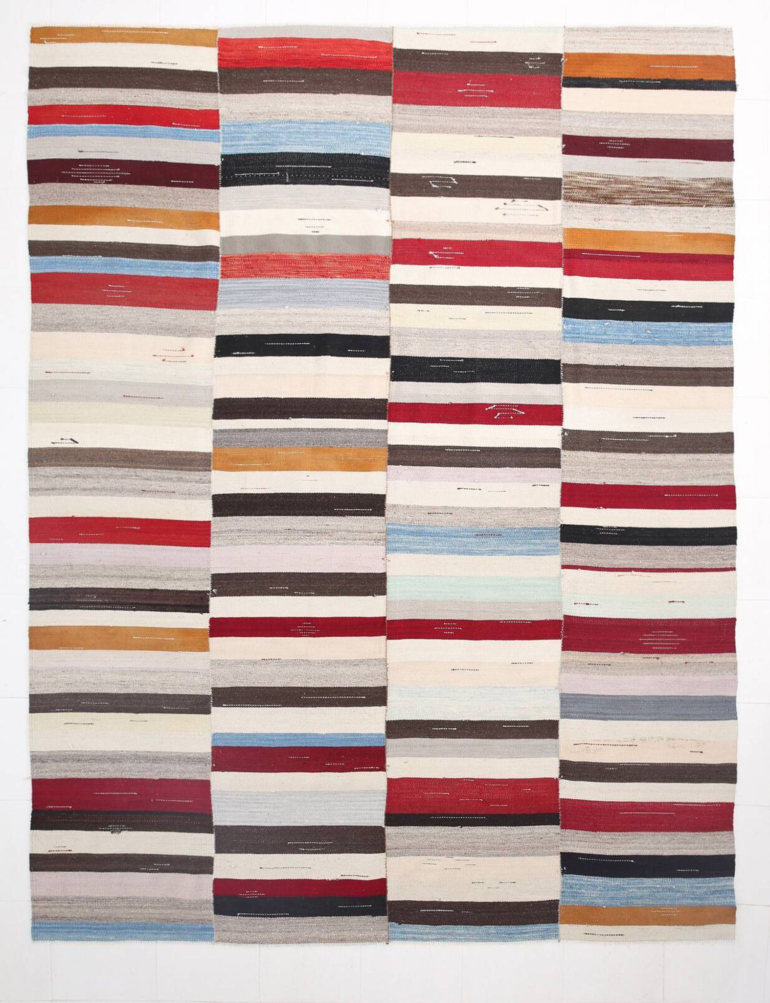 Mid Century Modern Multicolor Kilim Rug, 272x367Cm