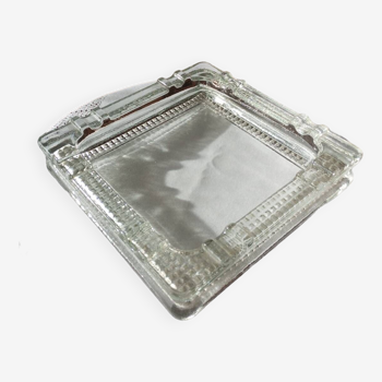 Square glass ashtray / empty pocket