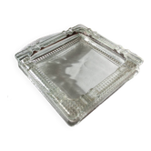 Square glass ashtray / empty pocket