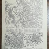 Old map of ancient Rome from 1928