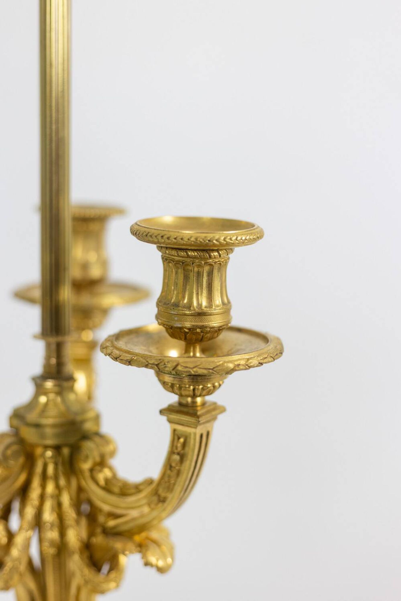 Eugène Bazart Paris. Gilded bronze hot water bottle lamp. Circa 1880.