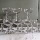 11 crystal champagne coupes - late 19th century