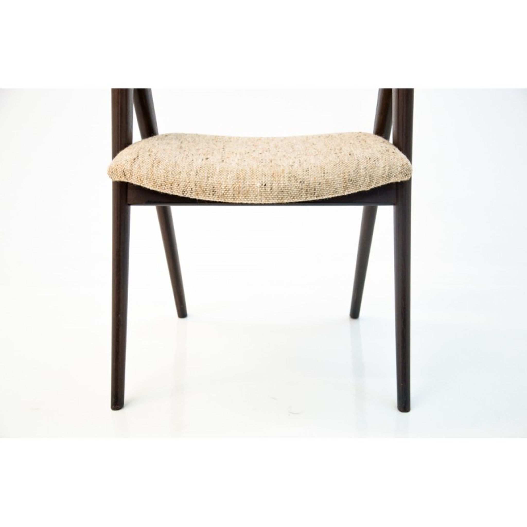 Four beige chairs, model compass, designed by K. Kristiansen, Denmark, 1960