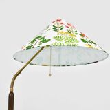 Lampadaire réglable en noyer et laiton des années 1940, Rupert Nikoll Vienne, Autriche, années 1950