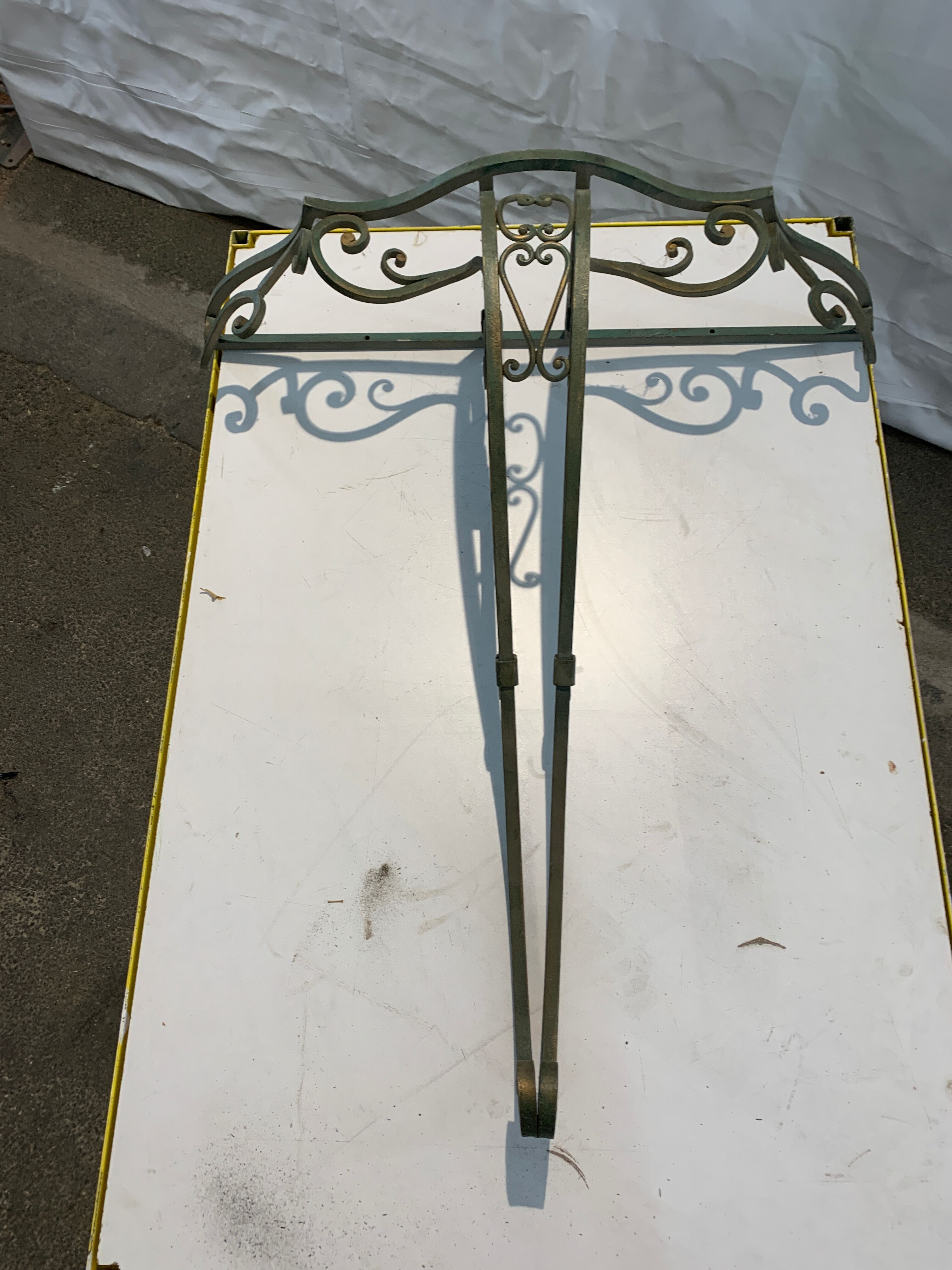 Forged iron wall console